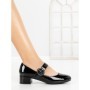 Pantofi cu Toc mic 77-448 BLACK | CM