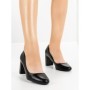 Pantofi cu Toc Gros 77-426 BLACK | CM