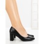 Pantofi cu Toc Gros 77-426 BLACK | CM