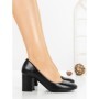 Pantofi cu Toc Gros 8136 BLACK | CM
