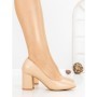 Pantofi cu Toc Gros 8136 APRICOT | CM