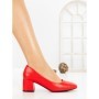 Pantofi cu Toc Gros 8132 RED | CM