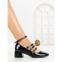 Pantofi cu Toc Gros 77-580 BLACK | CM