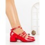 Pantofi cu Toc Gros 77-580 RED | CM