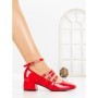 Pantofi cu Toc Gros 77-580 RED | CM