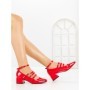 Pantofi cu Toc Gros 77-580 RED | CM