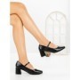 Pantofi cu Toc Gros 8133 BLACK PU | CM