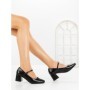 Pantofi cu Toc Gros 8133 BLACK PU | CM