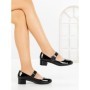 Pantofi cu Toc mic 77-448 BLACK | CM