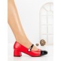 Pantofi cu Toc Gros 77-560 RED | CM