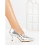 Pantofi Stiletto 77-543 SILVER | CM
