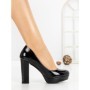 Pantofi cu Toc Gros 8144 BLACK | CM