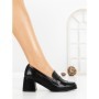 Pantofi cu Toc Gros 77-564 BLACK | CM