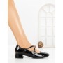 Pantofi cu Toc mic 8242 BLACK | CM