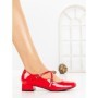 Pantofi cu Toc mic 8242 RED | CM