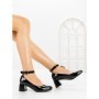 Pantofi cu Toc Gros 8250 BLACK | CM