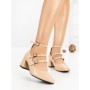 Pantofi cu Toc Gros 8138 APRICOT | CM