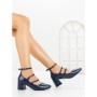 Pantofi cu Toc Gros 8138 BLUE | CM