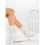 Botine cu Toc Subtire 6XKK8 WHITE | MEI