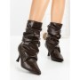 Botine cu Toc Subtire 6XKK8 BROWN | MEI