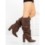 Cizme Dama cu Toc 6XKK11 BROWN | MEI