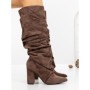 Cizme Dama cu Toc 6XKK11 BROWN | MEI