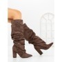 Cizme Dama cu Toc 6XKK11 BROWN | MEI
