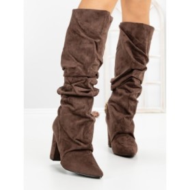 Cizme Dama cu Toc 6XKK11 BROWN | MEI