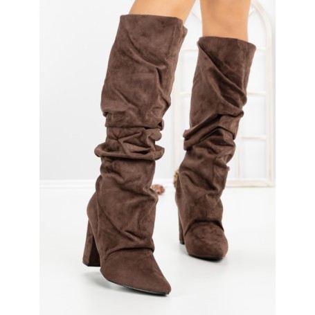 Cizme Dama cu Toc 6XKK11 BROWN | MEI
