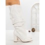 Cizme Dama cu Toc 6XKK11 WHITE | MEI