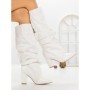 Cizme Dama cu Toc 6XKK11 WHITE | MEI