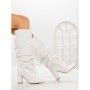 Cizme Dama cu Toc 6XKK11 WHITE | MEI