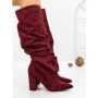 Cizme Dama cu Toc 6XKK11 WINE | MEI