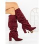 Cizme Dama cu Toc 6XKK11 WINE | MEI