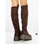 Cizme Dama cu Platforma 68WL26 DARK BROWN | MEI