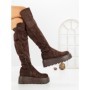 Cizme Dama cu Platforma 68WL26 DARK BROWN | MEI