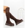 Cizme Dama cu Platforma 68WL26 DARK BROWN | MEI