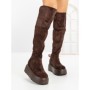 Cizme Dama cu Platforma 68WL26 DARK BROWN | MEI