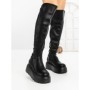 Cizme Dama cu Platforma 68WL26 BLACK | MEI