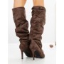 Cizme Dama cu Toc 6XKK9 BROWN | MEI