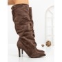 Cizme Dama cu Toc 6XKK9 BROWN | MEI