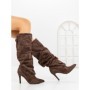 Cizme Dama cu Toc 6XKK9 BROWN | MEI