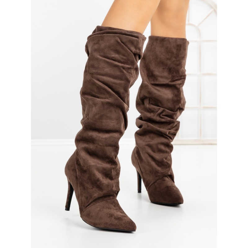 Cizme Dama cu Toc 6XKK9 BROWN | MEI