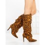 Cizme Dama cu Toc 6XKK9 BROWN TIGER | MEI