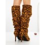 Cizme Dama cu Toc 6XKK9 BROWN TIGER | MEI