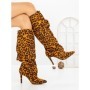 Cizme Dama cu Toc 6XKK9 BROWN TIGER | MEI