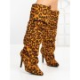 Cizme Dama cu Toc 6XKK9 BROWN TIGER | MEI