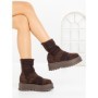Ghete Dama cu Platforma 56WL1 DARK BROWN | MEI