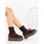 Ghete Dama cu Platforma 56WL1 DARK BROWN | MEI