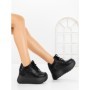 Pantofi Sport Dama cu Platforma 6WL17 BLACK | MEI